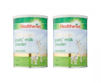 【新西兰直邮包邮】Healtheries 贺寿利 纯山羊成人奶粉 450克x2罐/箱【奶粉订单收件人身份证必需上传】 【新西兰直邮包邮】Healtheries 贺寿利 纯山羊成人奶粉 450克x2罐/箱【奶粉订单收件人身份证必需上传】